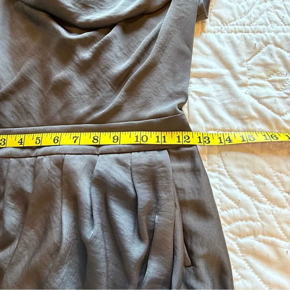BCBGMaxAzria Taupe Gray Brown Cowl Neck Mini Dress sz XXS